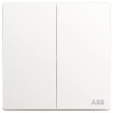 ABB AF122L white double-pole single-throw panel switch, 86-type white recessed mounting.