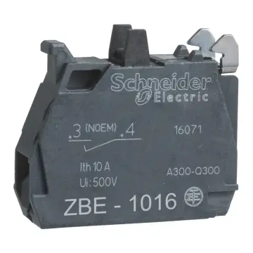 ZBE1016 Single contact block silver alloy gold flashed 1NO