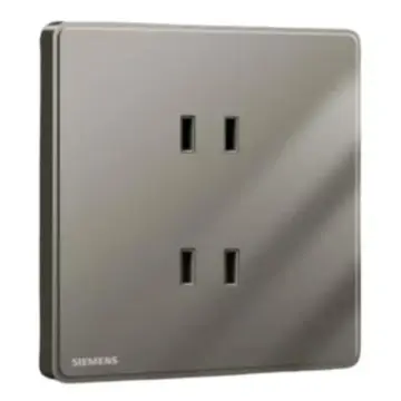 SIEMENS 10A Dual-Pole Flat/Round Socket (New National Standard), 5UB81123NC052P Ruizhi Series, Gray
