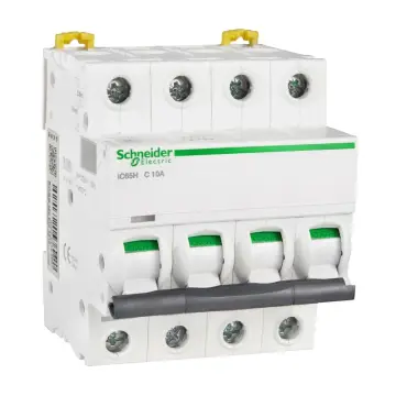 Schneider A9F28410 iC65H small circuit breaker C curve 4P 10A