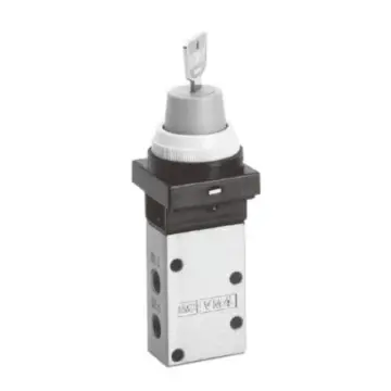 SMC 3-way mechanical control valve, VM430-01-36 with lockable knob.