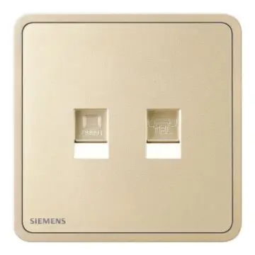 SIEMENS Telephone + Computer (Category 5e) Socket, 5UH11633NC03, Sunrise Gold, Zita Series