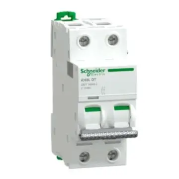 Schneider Electric miniature circuit breaker, Pro iC65L MA 2P 16AA93LMA216, is a replacement for A9F81216.