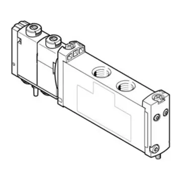 Festo 2-position 5-way solenoid valve, VUVG-S14-M52-AZT-G18-1T1L, 573470 semi-pipe valve, single solenoid control.