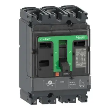 Schneider Electric NSX molded case circuit breaker, C16N3TM080 NSX160N 50kA AC 3P3D 80A TMD