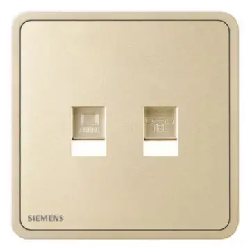 SIEMENS Telephone + Computer (Category 6) Socket, 5UH11753NC03 Sunrise Gold Zita Series