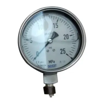 WIKA pressure gauge, 233.50.63, 0~25MPa radial pressure G1/4, filled with silicone oil.