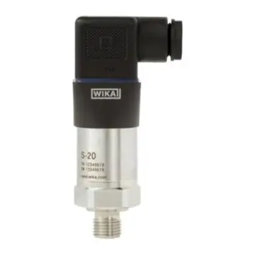 WIKA high-end general-purpose pressure transmitter, S-20 0.25%, 0-1.6MPa, G1/4, Hirschmann fitting