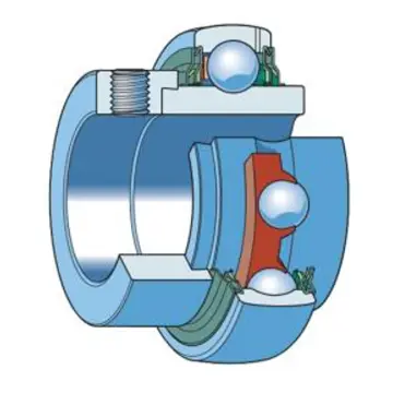 SKF mounted bearing core with sealing cap, YEL 207-2F spherical roller bearing