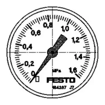 Festo pressure gauge, MA-40-1,6-G1/8-MPA, 192733 G1/8, 0 to 1.6 MPa