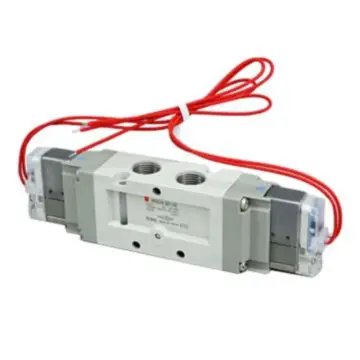 SMC solenoid valve, VF5320-4GD1-03, 3-position 5-way center-sealed type, Rc3/8", AC220V