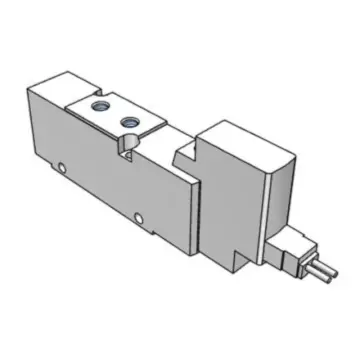 SMC 5-way solenoid valve, VQZ2121-4LB1-M5, two-position 5-way single-electric control type, L-shaped socket type (300mm), AC220V.