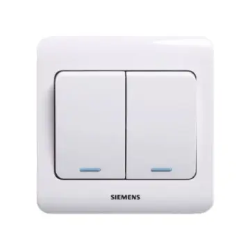SIEMENS Vision Series Two-Position Double-Pole Rocker Switch, 5TA01171CC1, Elegant White