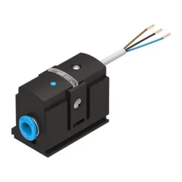 Festo pressure switch, SDE5-D10-C3-Q6E-P-K, 542896, pressure adjustment range 0-10 bar.