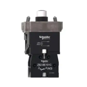 Schneider XB2 illuminated push button, XB2BW36B1C 24VDC (ZB2BW36C+ZB2BWB61C)