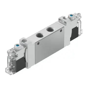 Festo 2-position 5-way dual-electro-controlled solenoid valve, VUVG-LK14-B52-T-G18-1H2L-W1-S, 589288