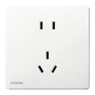 SIEMENS 10A two- or three-pole socket, 5UB31143NC01, Matte White, from the Acus series.