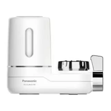 Panasonic faucet water purifier, one unit, one filter, TK-EUNJ51W, white, 1000L water purification capacity.