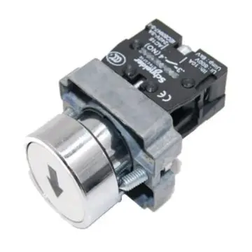 Schneider XB2 button with symbol, XB2BA3341C (ZB2BZ101C+ZB2BA334C)