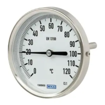 WIKA bimetallic thermometer, A52.100, axial mounting, 0-100℃, threadless, L1=,140