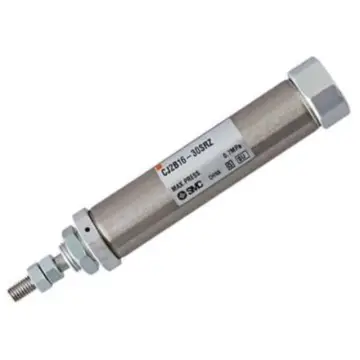 SMC cylinder, CJ2B10-45SRZ, piston rod thread M4×0.7, double-acting.