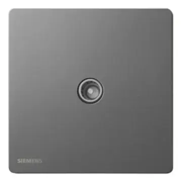 SIEMENS TV socket, 5UH31313NC05, dark gray-silver, from the Acus series.