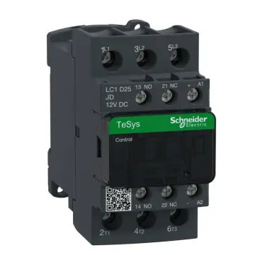 LC1D25JD Schneider contactor LC1D25JDC 3P 12VDC