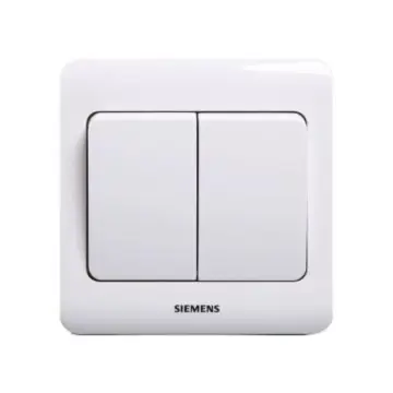 SIEMENS Vision Series Two-Position Double-Control Large Rocker Switch, 5TA02161CC1, Elegant White