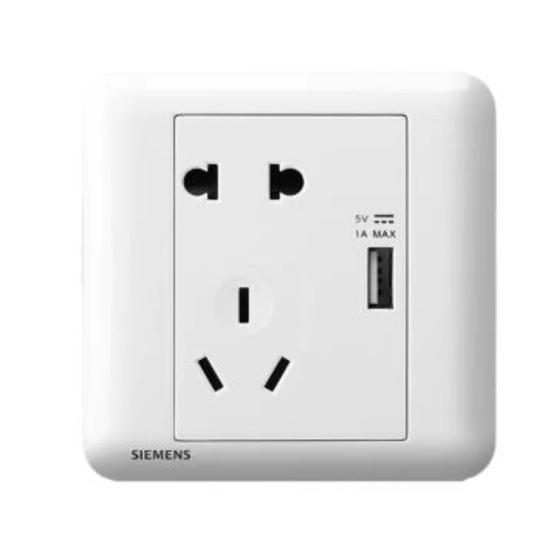 SIEMENS USB + 10A Combined Two-Pole and Three-Pole Socket, 5UB01163NC01