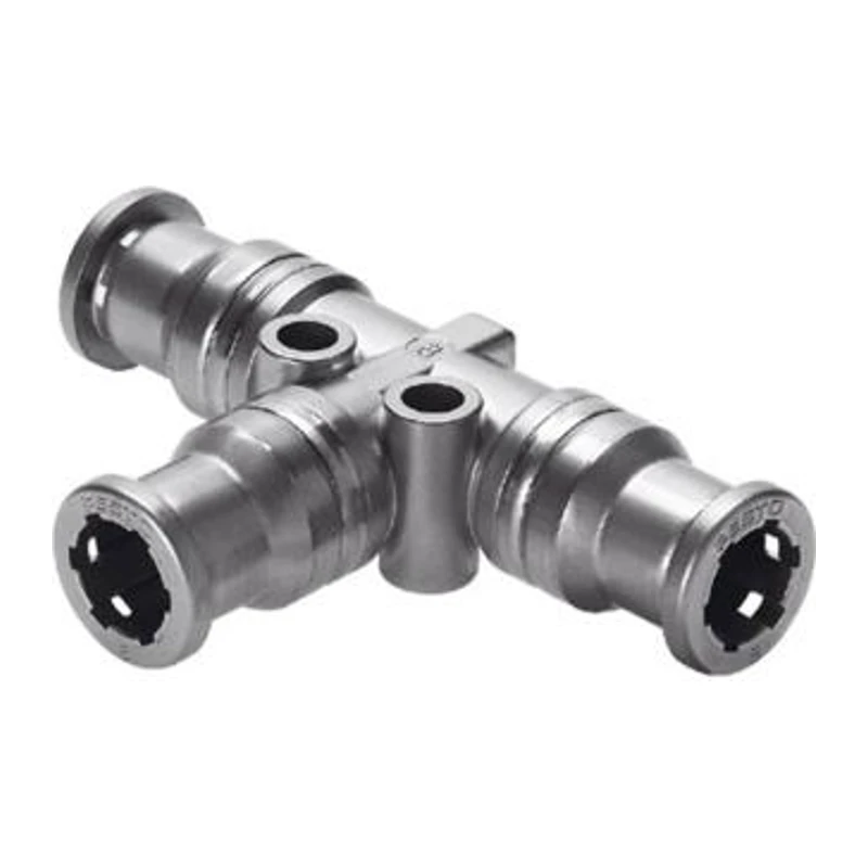 Festo T-type stainless steel equal diameter quick coupling, CRQST-10, 130671