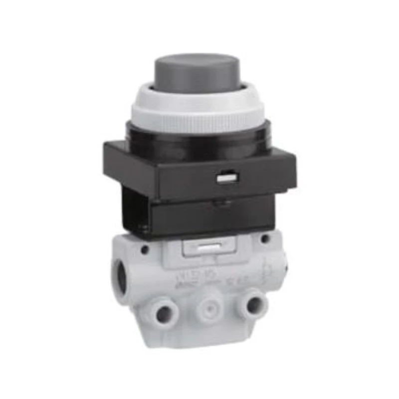 SMC mechanical control valve, VM132-M5-32BA, black push button (protruding head), bottom piping, 2-position 3-way, M5