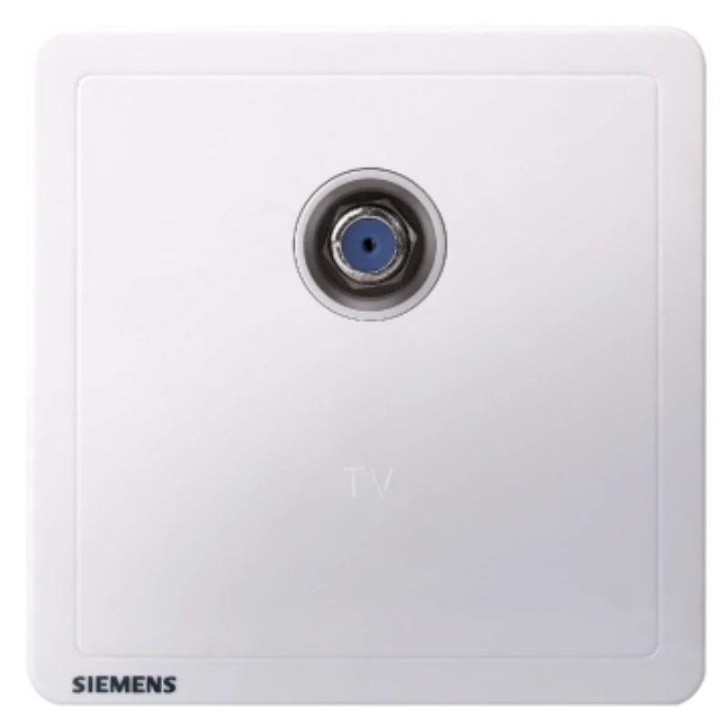 SIEMENS Wideband TV Socket, 5UH14323NC01, Elegant White, Adela Series