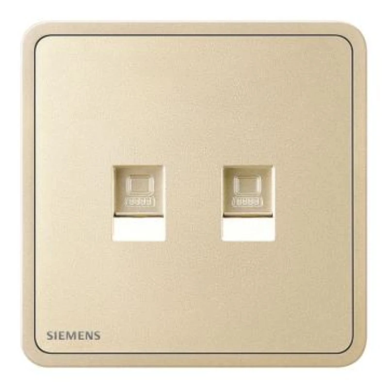 SIEMENS 2-outlet computer socket (Category 5e), 5UH11653NC03 Sunrise Gold Zita Series