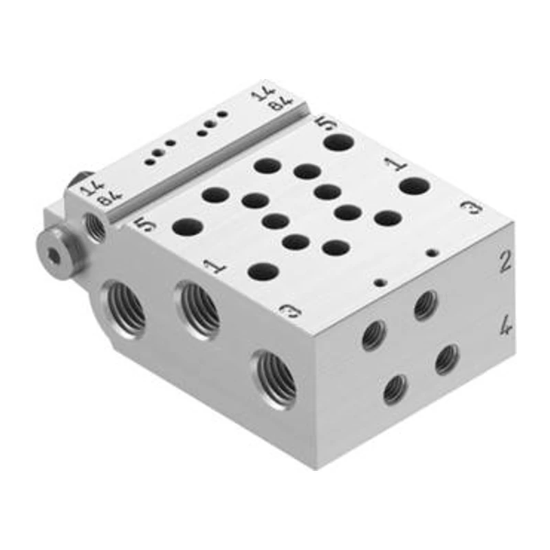 Festo VUVG series solenoid valve air circuit connection plate, VABM-L1-10HW-G18-2, 566606