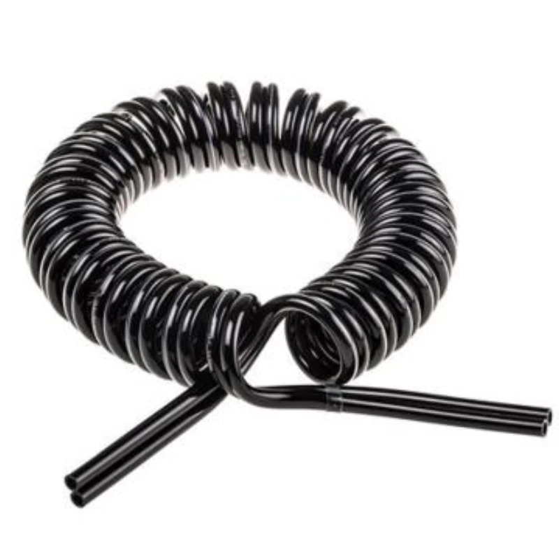 SMC PU spiral tubing, TCU0604B-2 Φ6×Φ4×1.5M, black, 2 tubes