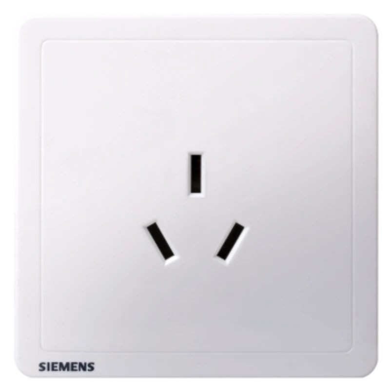 SIEMENS 16A Three-Pole Socket, 5UB14433NC01, Elegant White, Adela Series