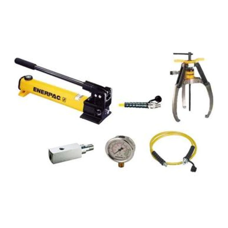 ENERPAC self-locking hydraulic 3-jaw wheel puller kit, LGH314+P392+GA3+G2535LM+HC7210+C604, 14 tons