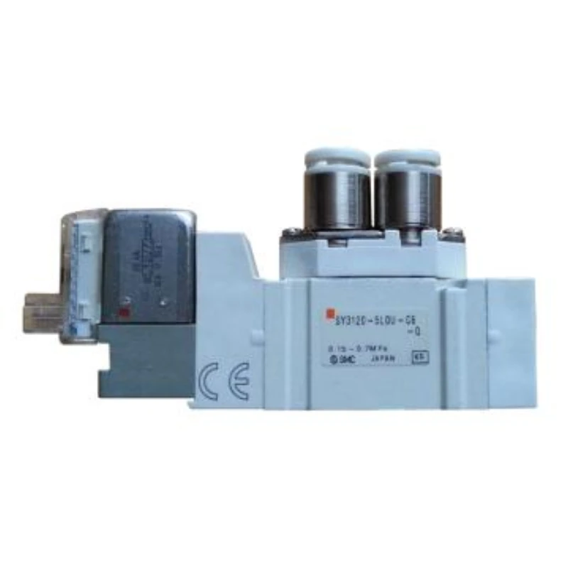 SMC solenoid valve, SYJ5123-5LOU-C6-Q, two-position five-way single-electric control type, L-shaped socket type (without plug), DC24V