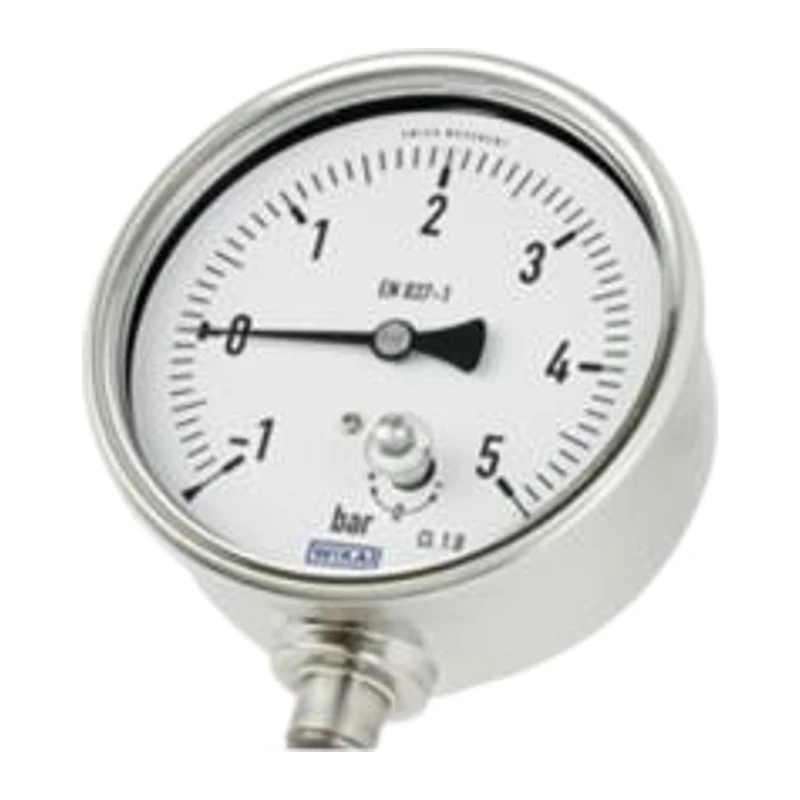 WIKA sanitary diaphragm pressure gauge, 233.50.100+990.22, 0-1MPa, axial, accuracy 1.0, chuck outer diameter 50.5mm