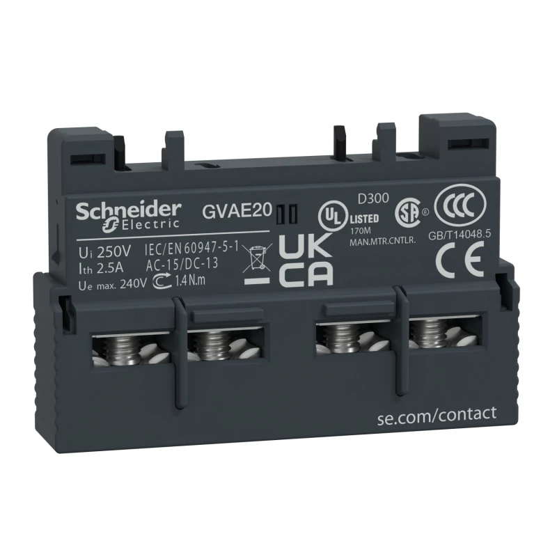 Schneider Electric GVAE20 TeSys Deca auxiliary contac 2 NO
