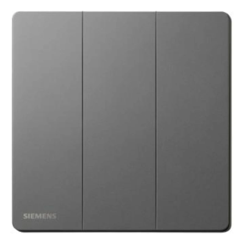 SIEMENS 16AX Three-position Single-pole Switch, 5TA31323NC05 Dark Gray-Silver, Huichen Acus Series