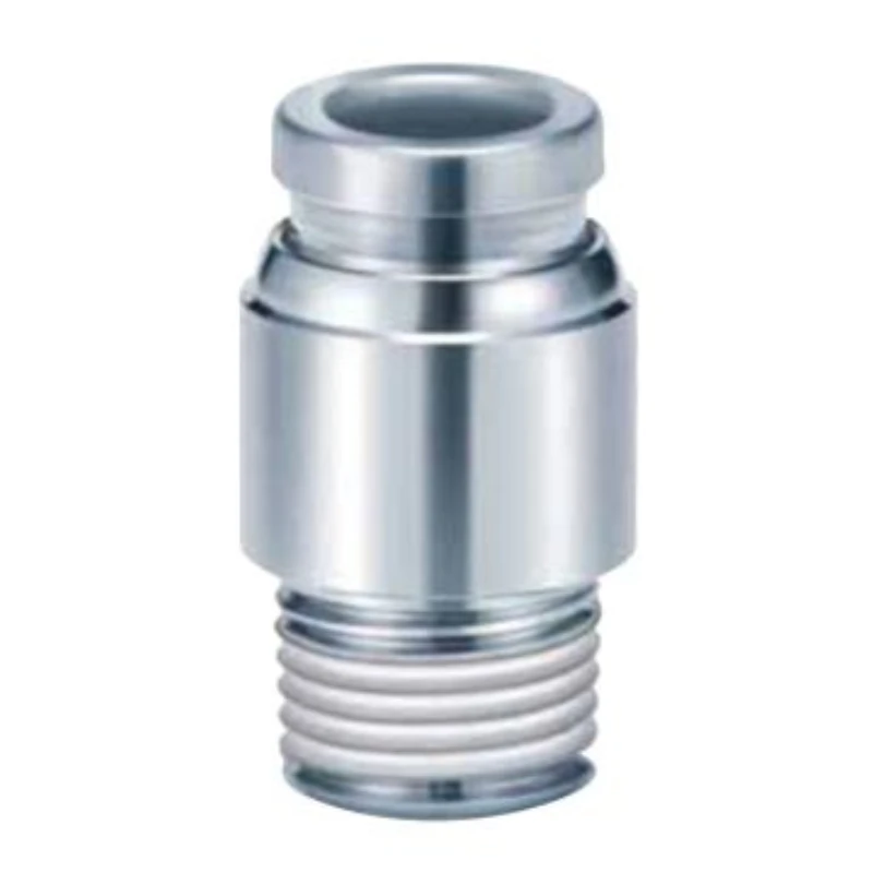 SMC external thread straight-through quick connector, KQG2S06-01S with internal hex socket, 316 stainless steel.