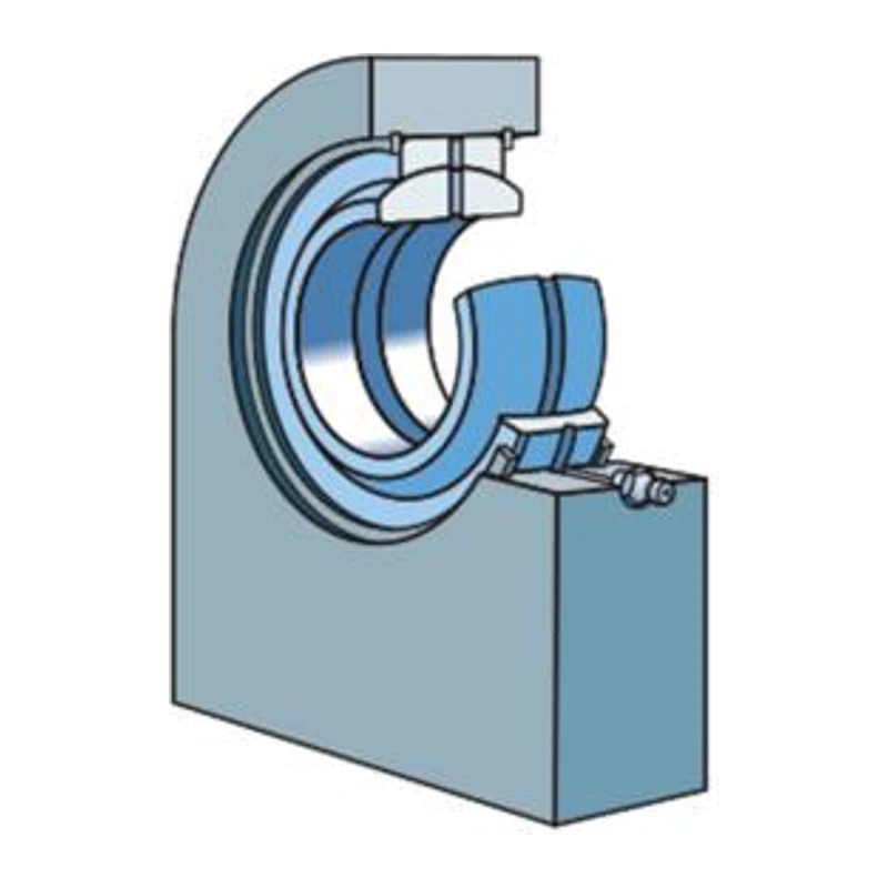 SKF rod end bearing, rectangular welded rod segment, SCF 25 ES