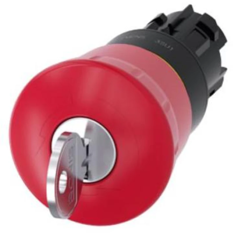 SIEMENS Locking Emergency Stop Bu on, 3SU10001HF200AA0