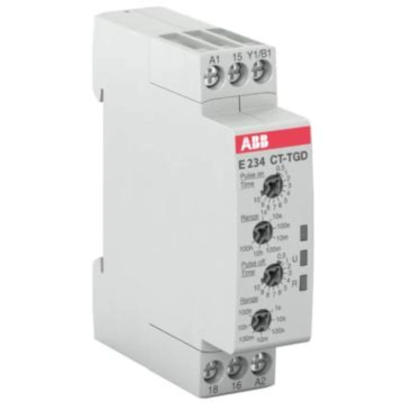 ABB CT-D Electronic Time Relay, CT-TGD.12, pulse, 0.05s-100h, 1c/o 10050074