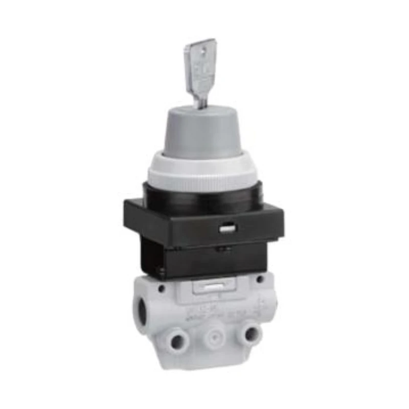 SMC mechanically controlled valve, VM132-M5-36A, lockable (2-position), bo om piping, 2-position 3-way, M5