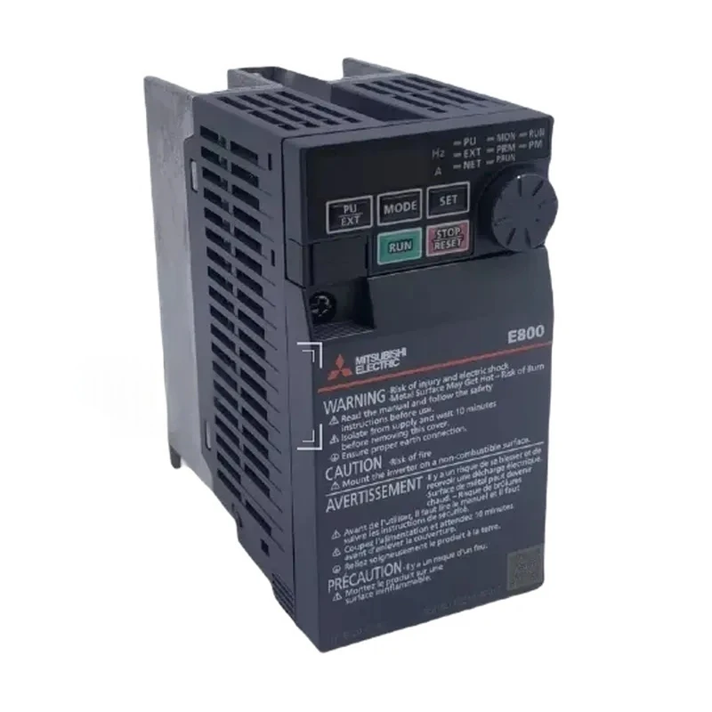 FR-E820S-1.5K-1 Mitsubishi inverter, single-phase 220V universal type, made in Japan.