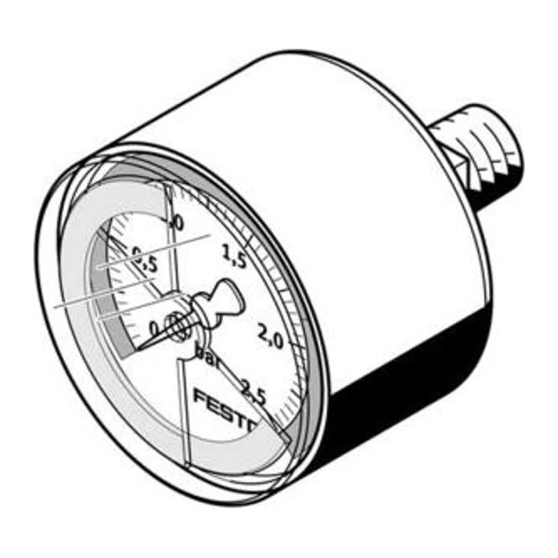 Festo MA pressure gauge, MA-40-2,5-R1/8-E-RG, 546963