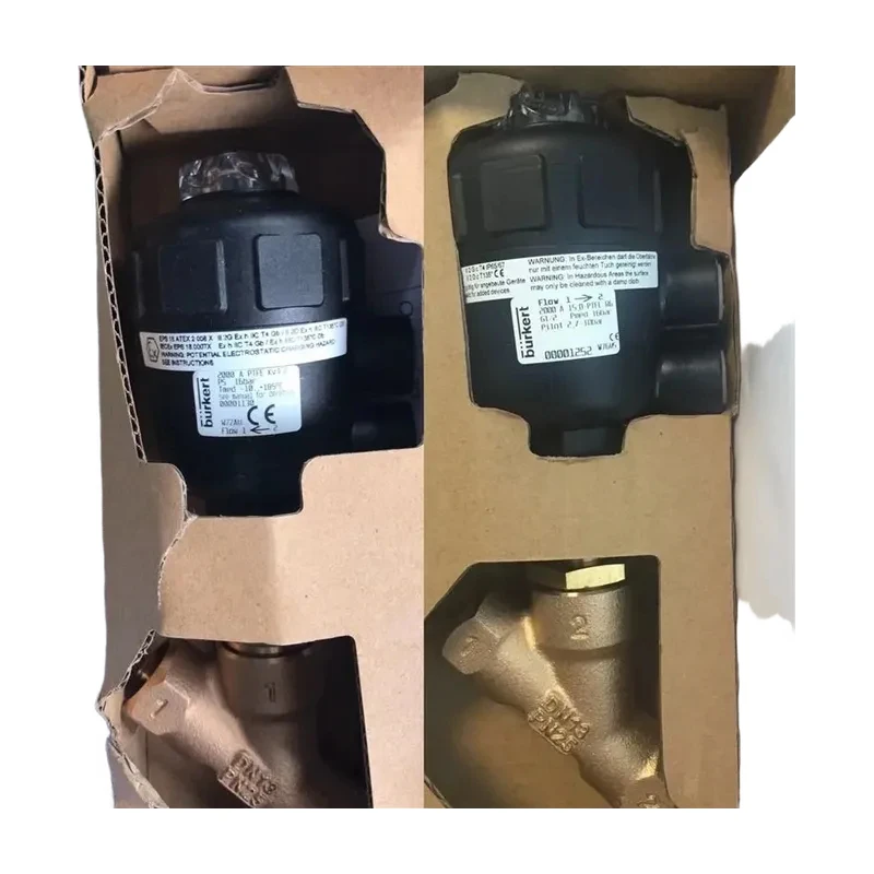Burkert pneumatic angle seat valves, model 2000, .