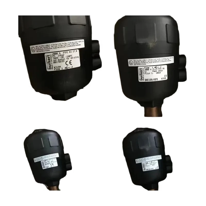 Burkert angle seat valves; current inventory.